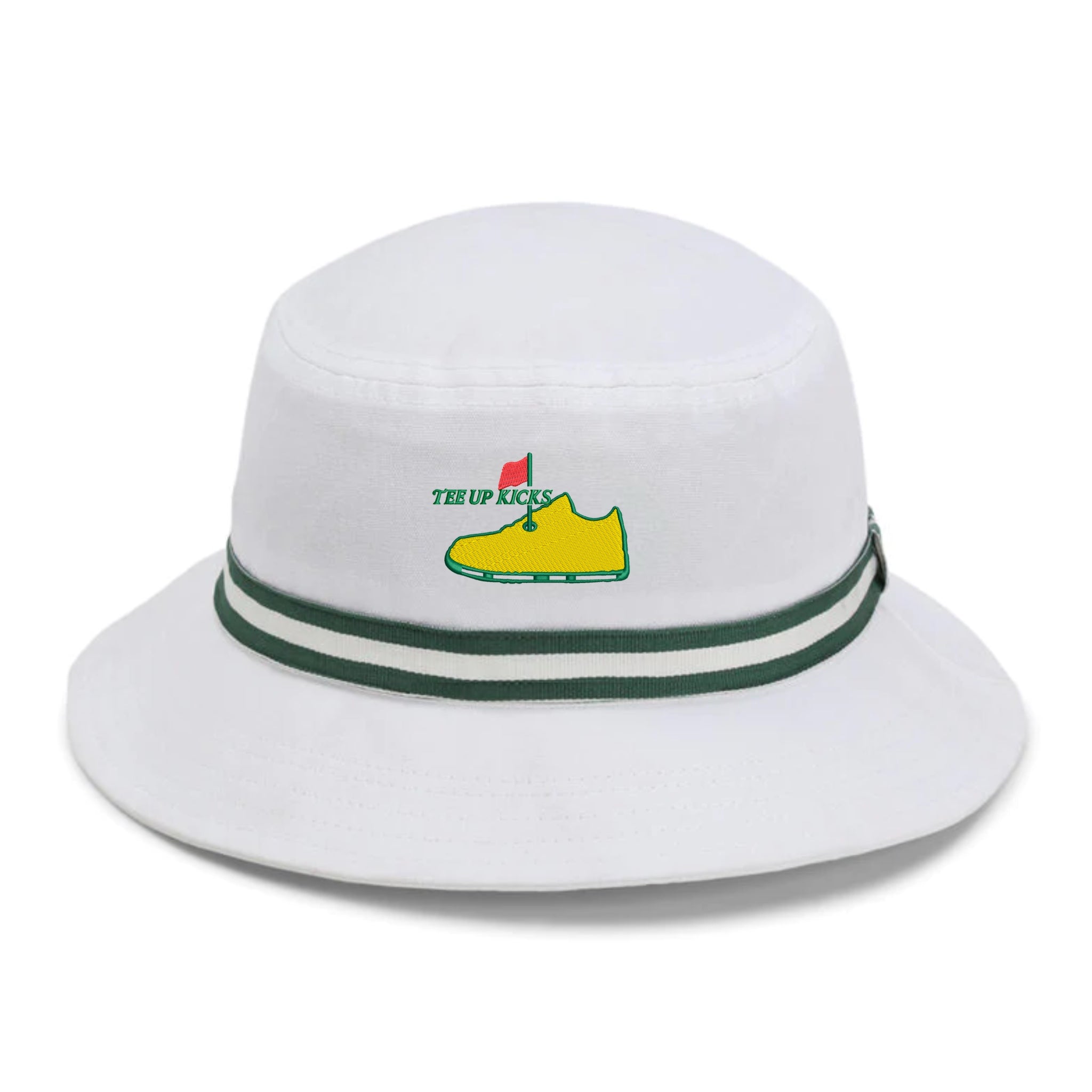 *Limited* Vintage Imperial Oxford Bucket Hat - White/Green(2024)