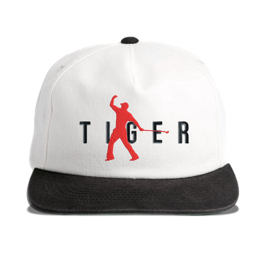 UNDTRUCTURED VINTAGE TIGER REIMAGINED SNAPBACK HAT - WHITE/BLACK/RED